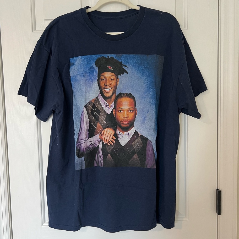 Navy Graphic Tee with Unique Design